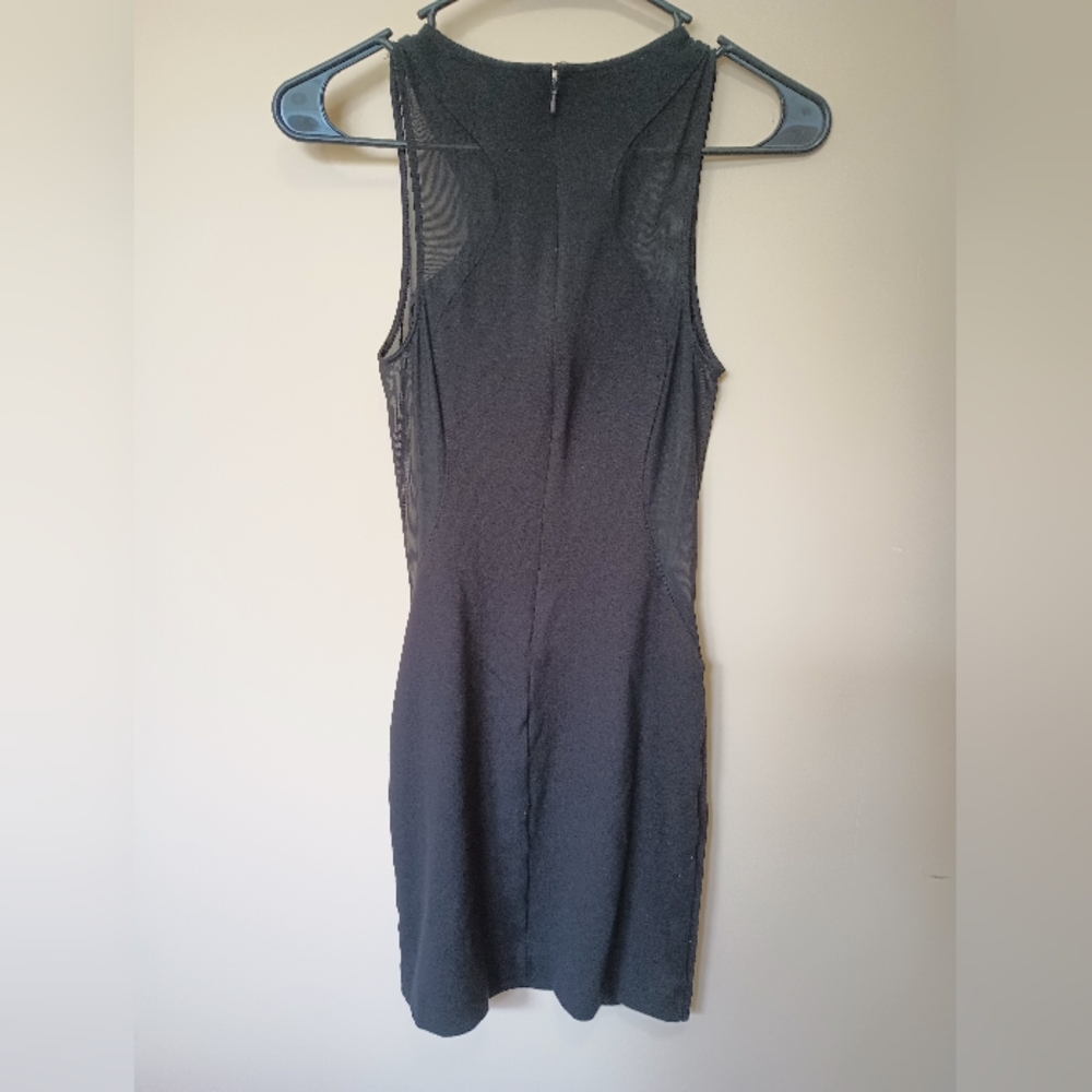 Womens Express Side Mesh Mini Dress Sz 2